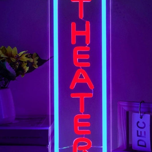 Vivid Bright Vertical “Theater” LED Night Light Movie Cinema Room Wall Decor