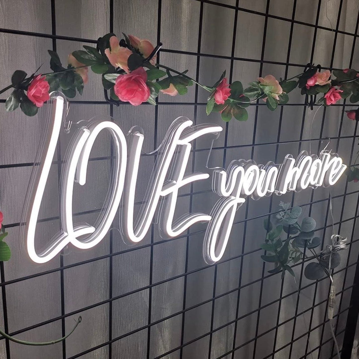 Bright Large “Love You More” Neon Light Room Decor