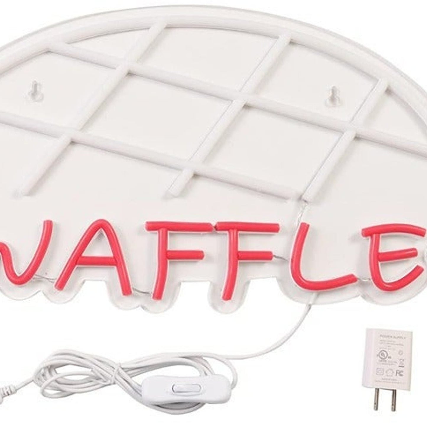 Vivd Bright Tasty Waffle LED Night Light Room Wall Breakfast Food Restaurant Dec