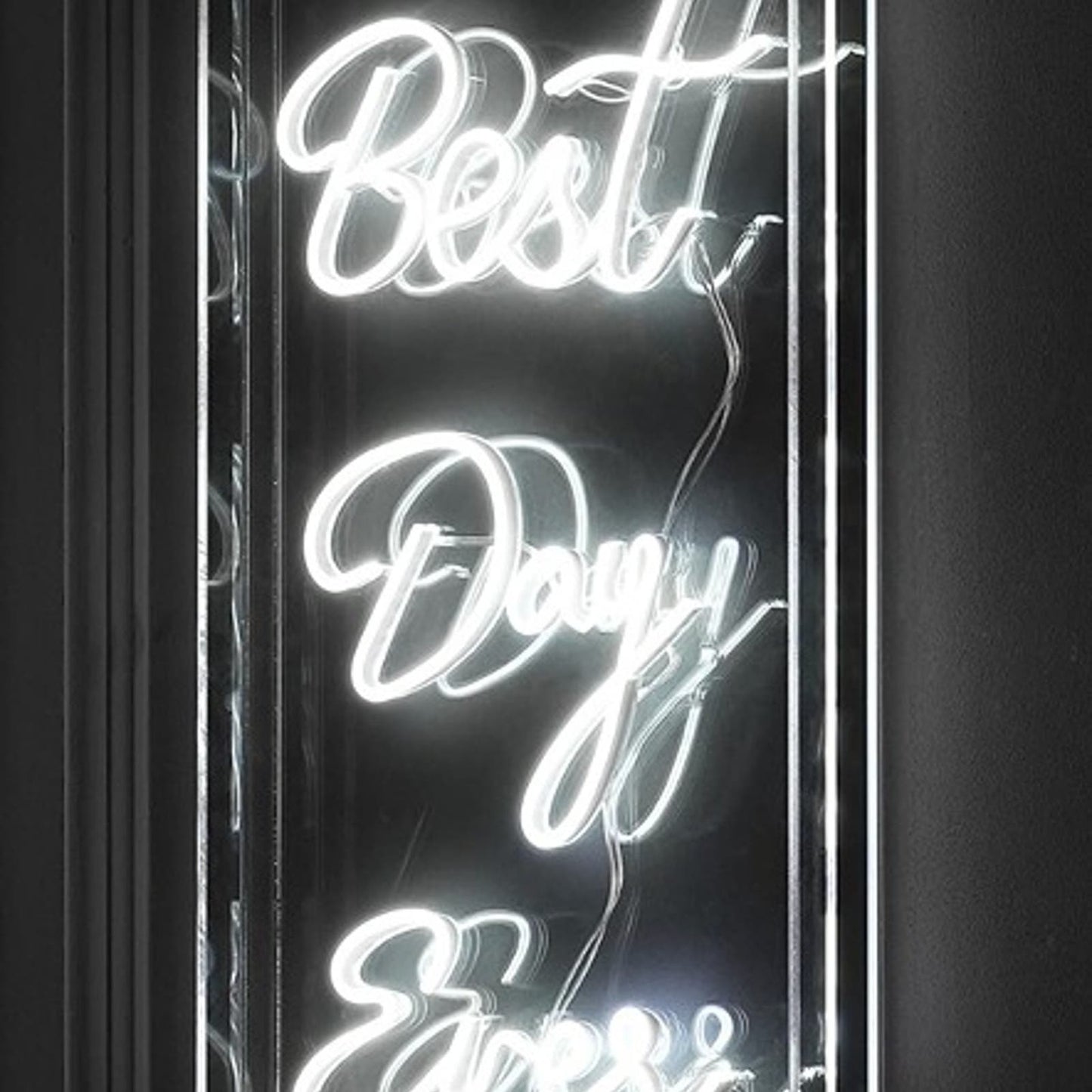 Lovely Large Bright White “Best Day Ever” LED Night Light Box Room Wall Decor