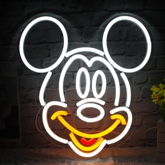 Fun Bright White Mickey Mouse LED Night Light Room Wall Decoration