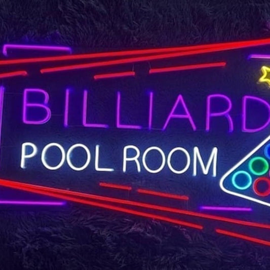 Fun Bright Large Colorful Billiard Room LED Night Light Pool Game Room Decor