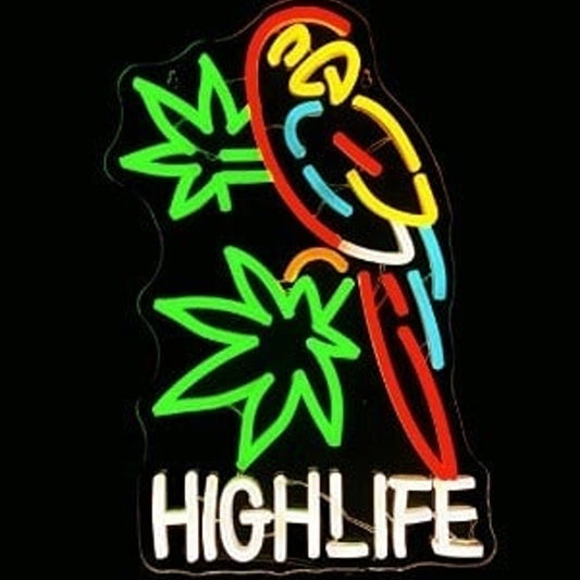 Colorful Parrot Plant LED Night Light Room Wall Decoration