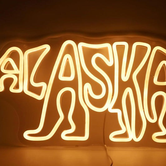 Lovely Warm White Alaska Polar Bear LED Night Light Room Wall Decoration