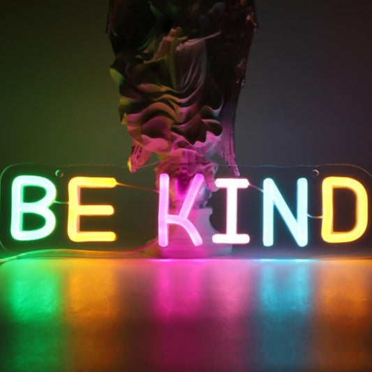 Lovely Bright Rainbow “Be Kind” LED Night Light Room Wall Decoration