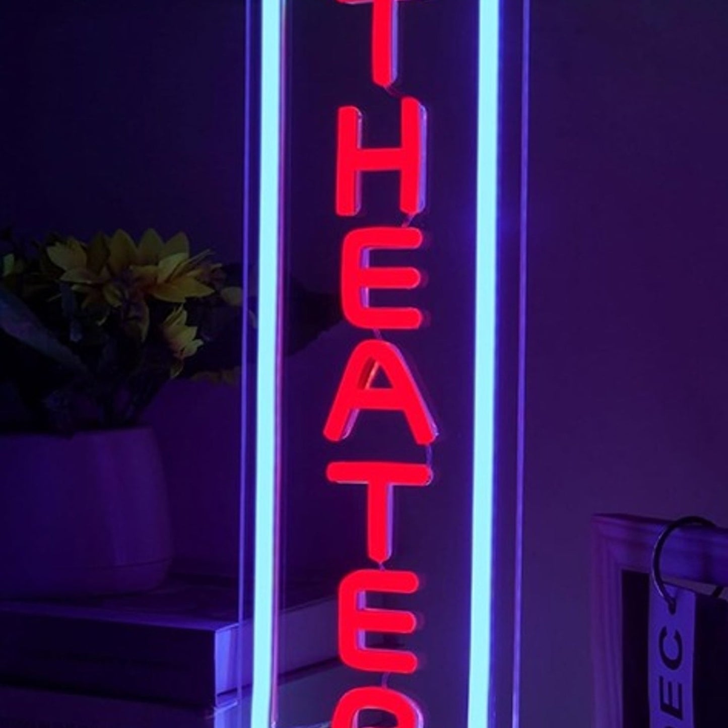 Vivid Bright Vertical “Theater” LED Night Light Movie Cinema Room Wall Decor