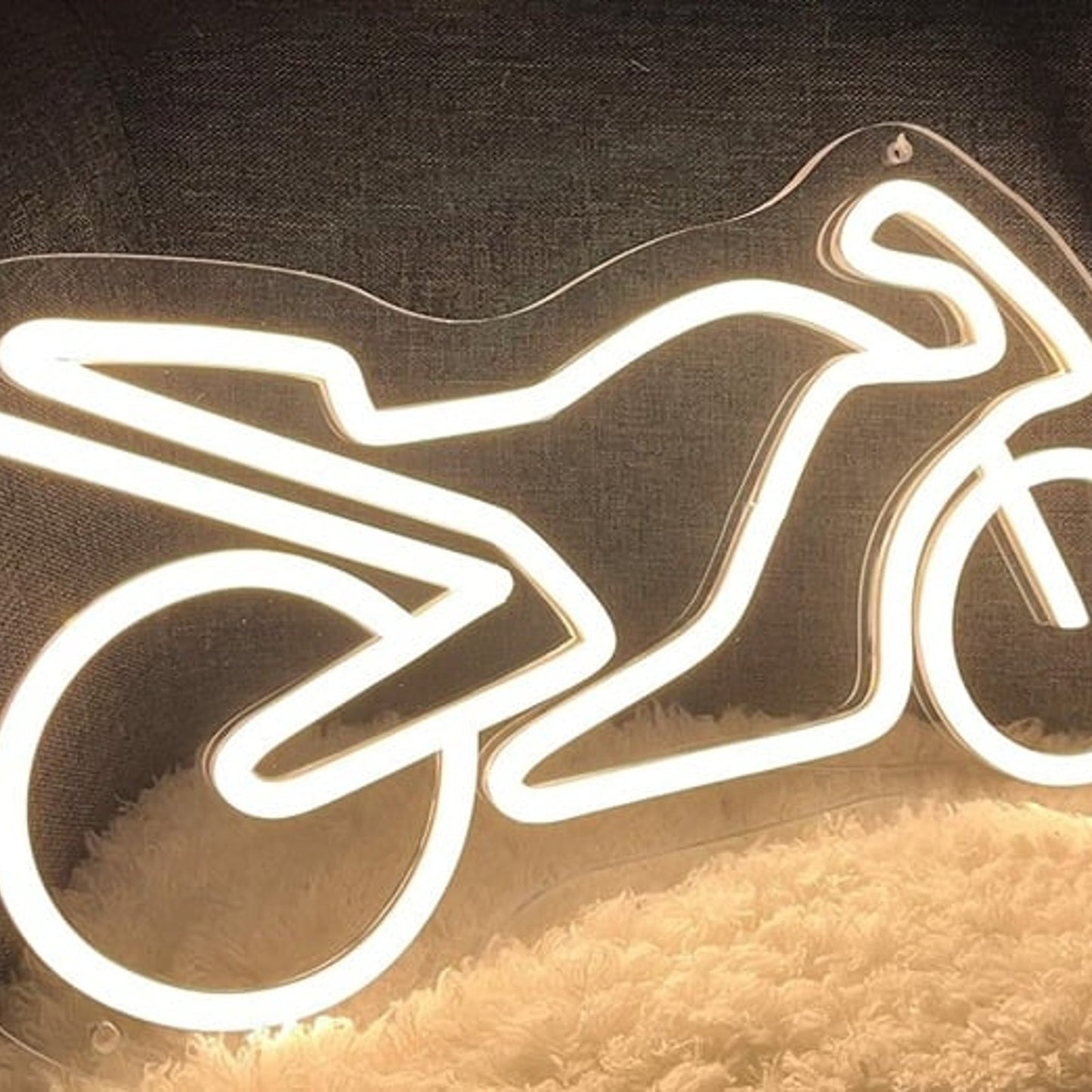 Cool Bright Warm Motorcycle LED Night Light Room Wall Decor