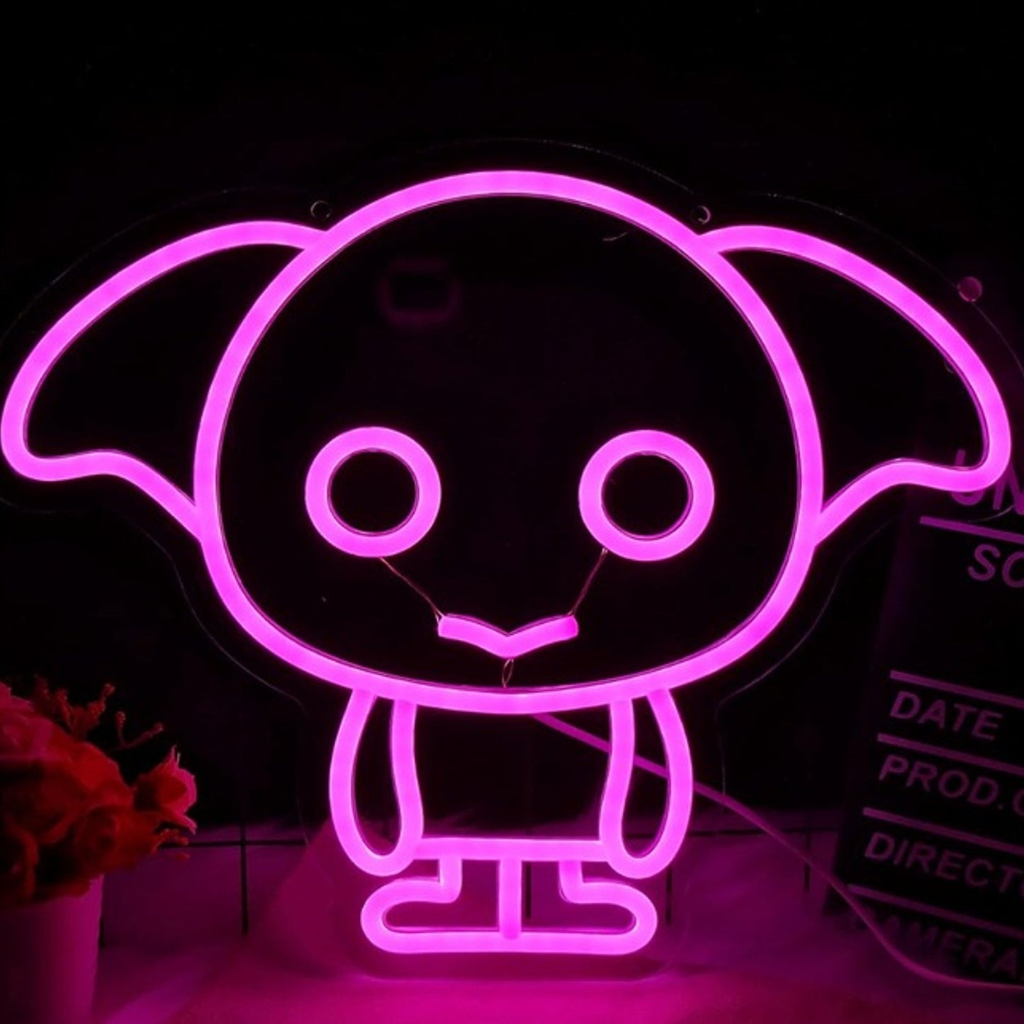 Fun Bright Pink Little Dobby LED Night Light Harry Potter Room Wall Decor