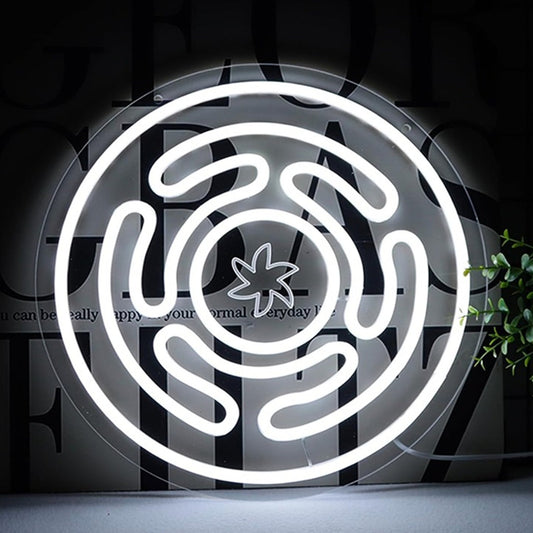 Vivid Bright White Hekate Wheel LED Bight Light Sign Room Wall Decoration