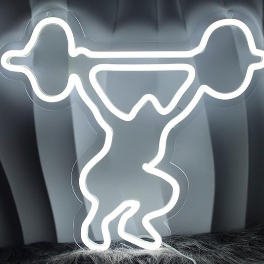 Vivid White Strength Training Cross-fit Fitness LED Light Room Gym Wall Decor