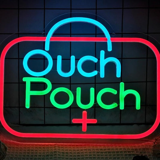 Fun Bright Red “Ouch Pouch” LED Night Light Room Wall Decoration