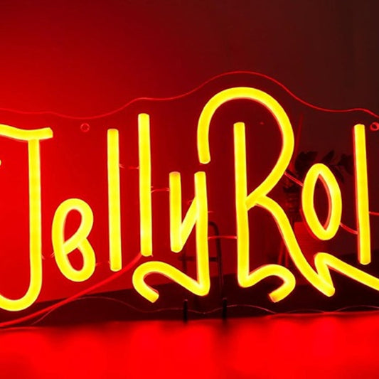 Vivid Bright Red “Jelly Roll” LED Night Light Music Artist Room Wall Decoration