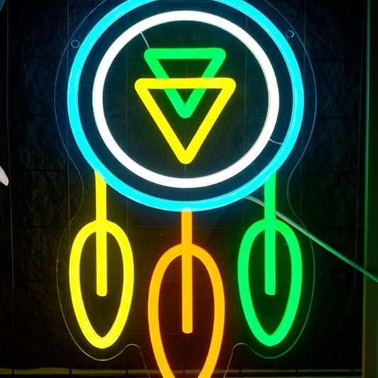 Lovely Bright Colorful Dream Catcher LED Night Light Room Wall Decoration