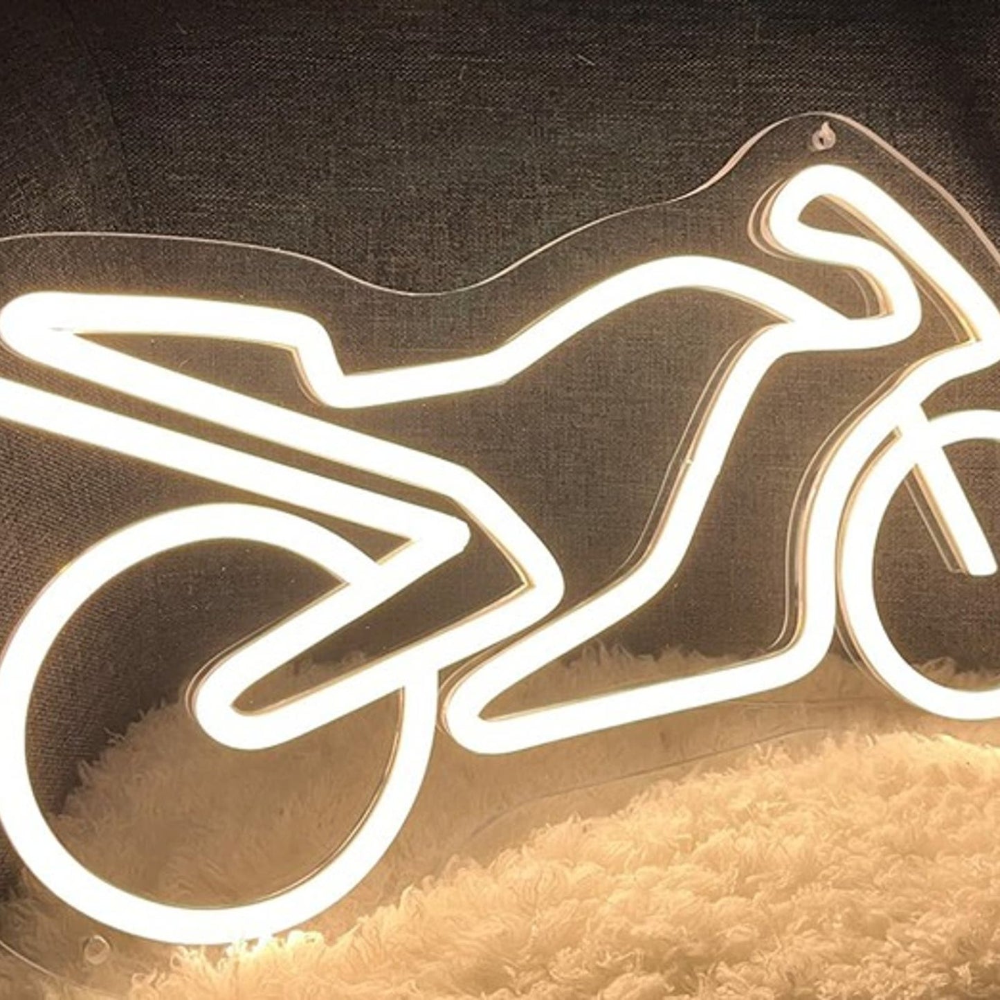 Cool Bright Warm Motorcycle LED Night Light Room Wall Decor