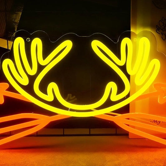 Vivid Bright Deer Antlers and Cross Arrows LED Night Light Room Wall Decoration