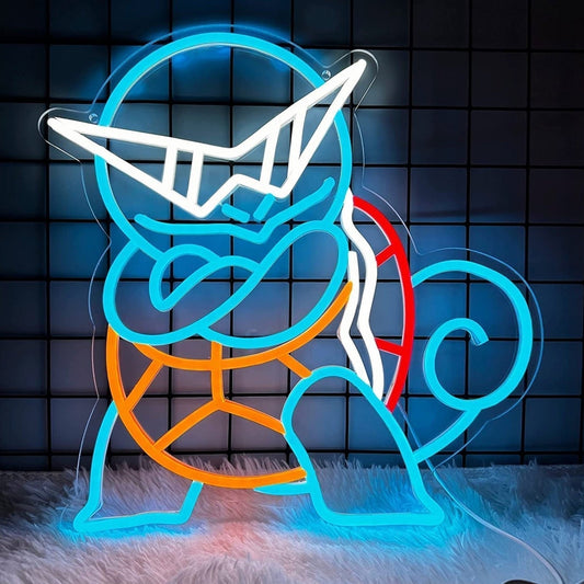 Fun Bright Cool Squirtle Pokemon LED Night Light Room Wall Decoration