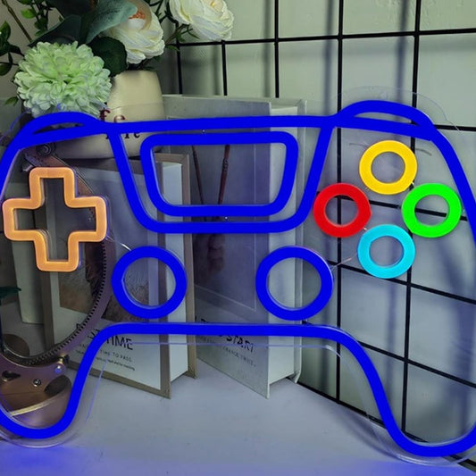 Fun Bright Quality Blue Game Controller LED Night Light Arcade Room Decor