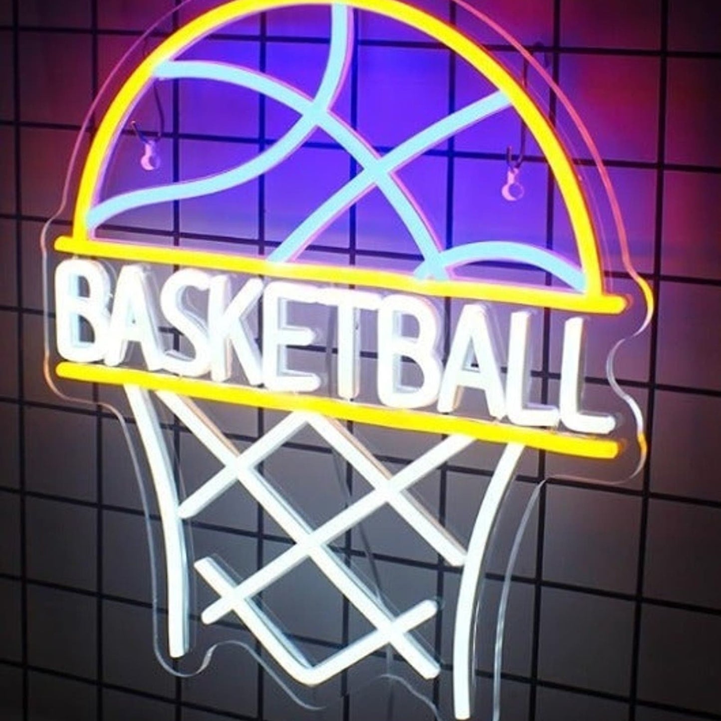 Vivid Bright Basketball & Net LED Night Light NBA Room Wall Decor