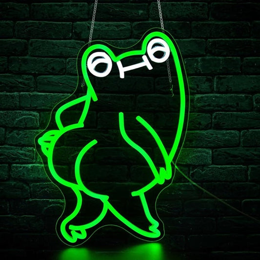 Fun Bright Green Big Booty Frog Toad LED Night Light Room Wall Decoration