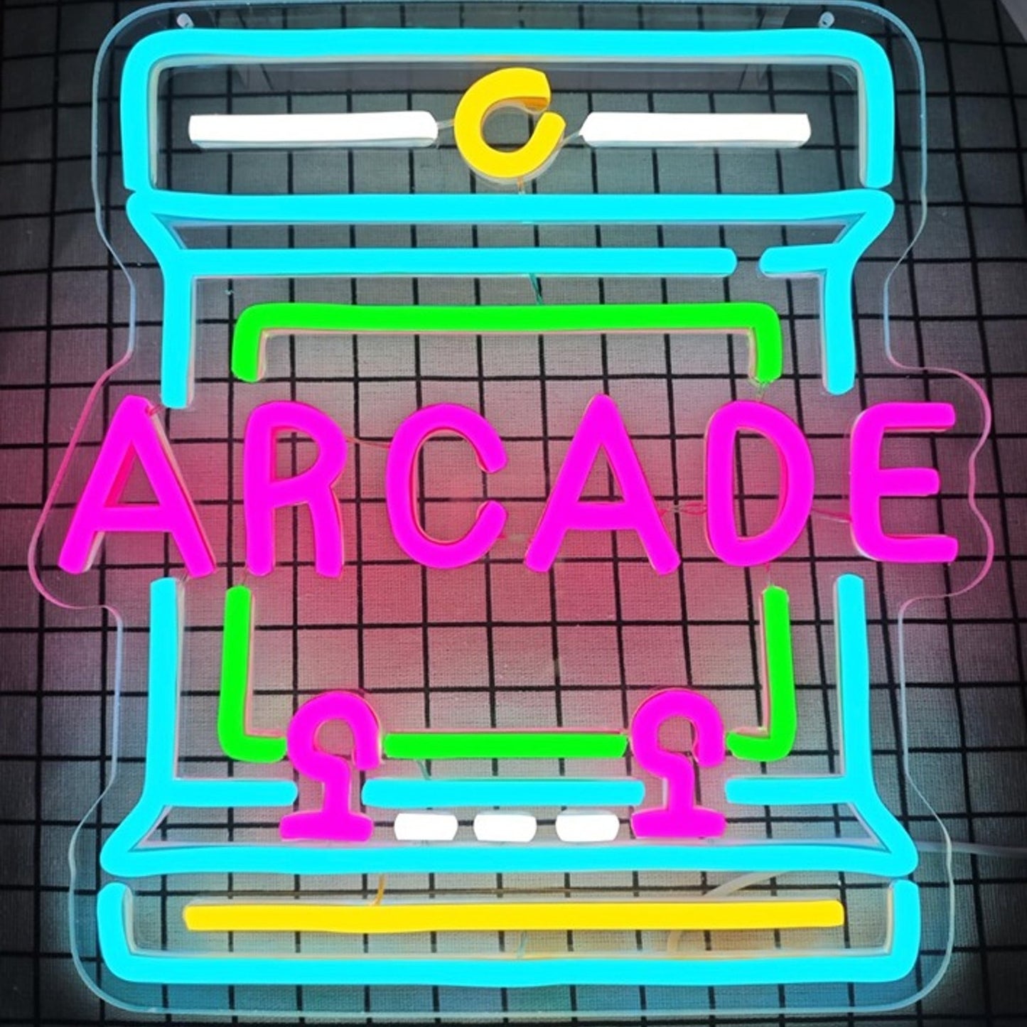 Fun Bright Colorful “Arcade” LED Night Light Game Room Wall Decoration