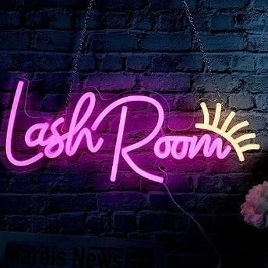 Fun Vivid Bright Hot Pink Lash Room LED Light Salon Spa Decor