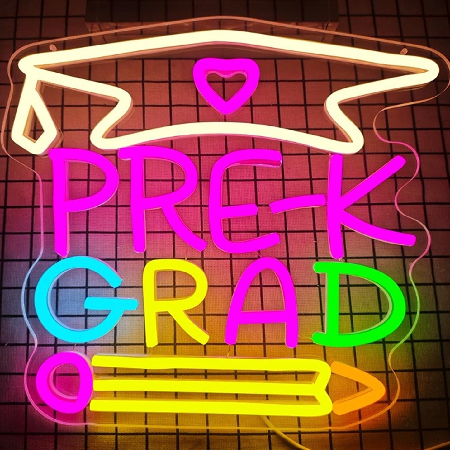 Fun Bright Colorful “Perk Grad” LED Night Light Graduation Celebration Decor