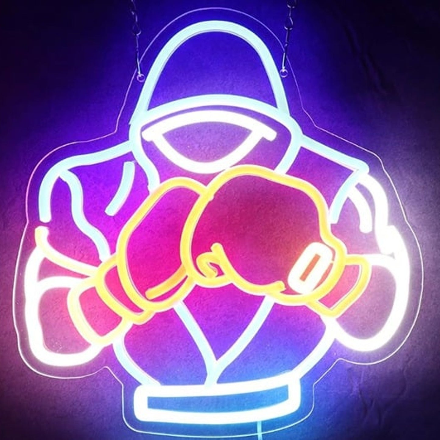 Vivid Bright Strong Boxing Man LED Night Light Room Wall Decoration