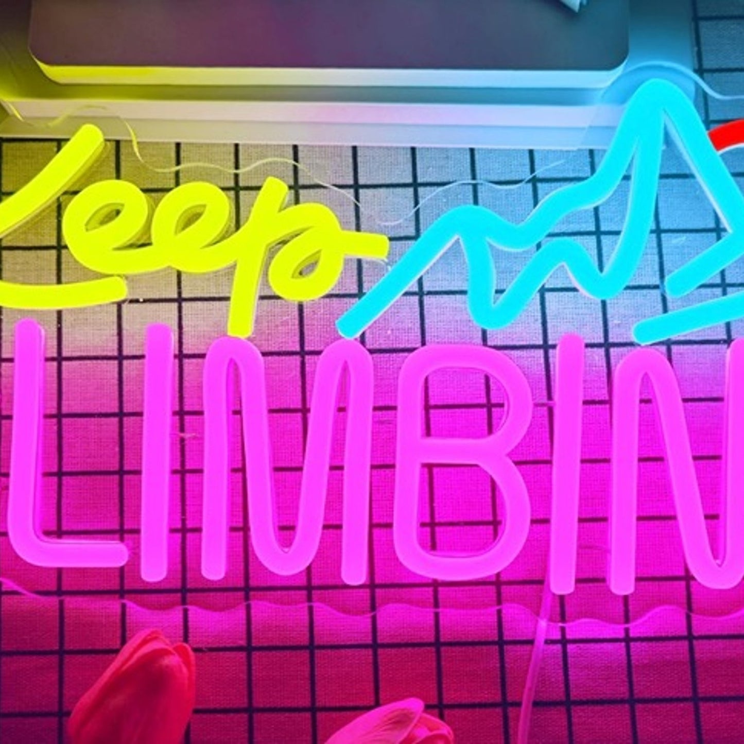 Vivid Bright Colorful “Keep Climbing” LED Night Light Motivation Decoration