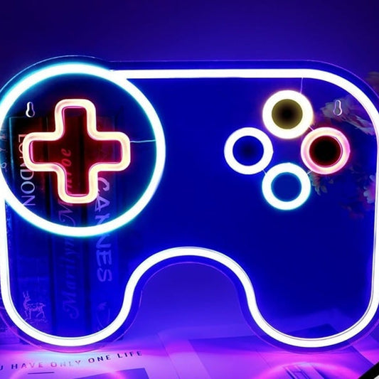 Fun Bright Mini Blue Game Pad LED Night Light Arcade Decoration