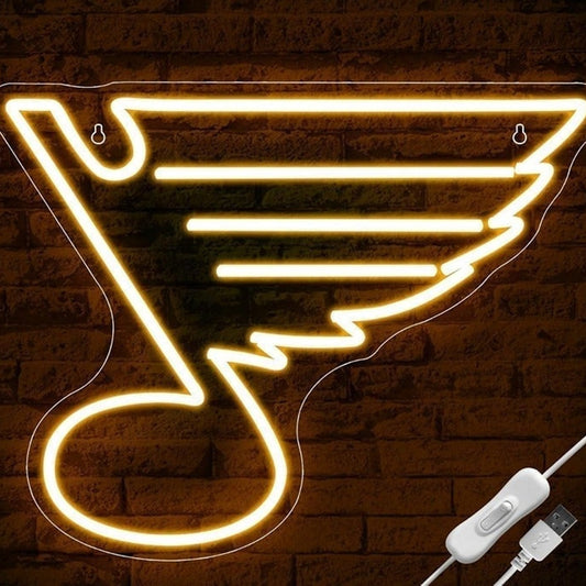 Vivid Bright St. Louis Blues Ice Hockey Team LED Light Sport Wall Decor