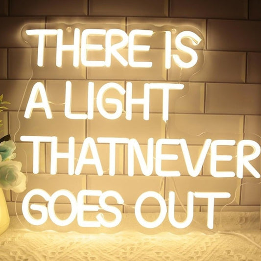 Lovely Warm “There is a Light that Never Runs Out” LED Light Room Wall Decor
