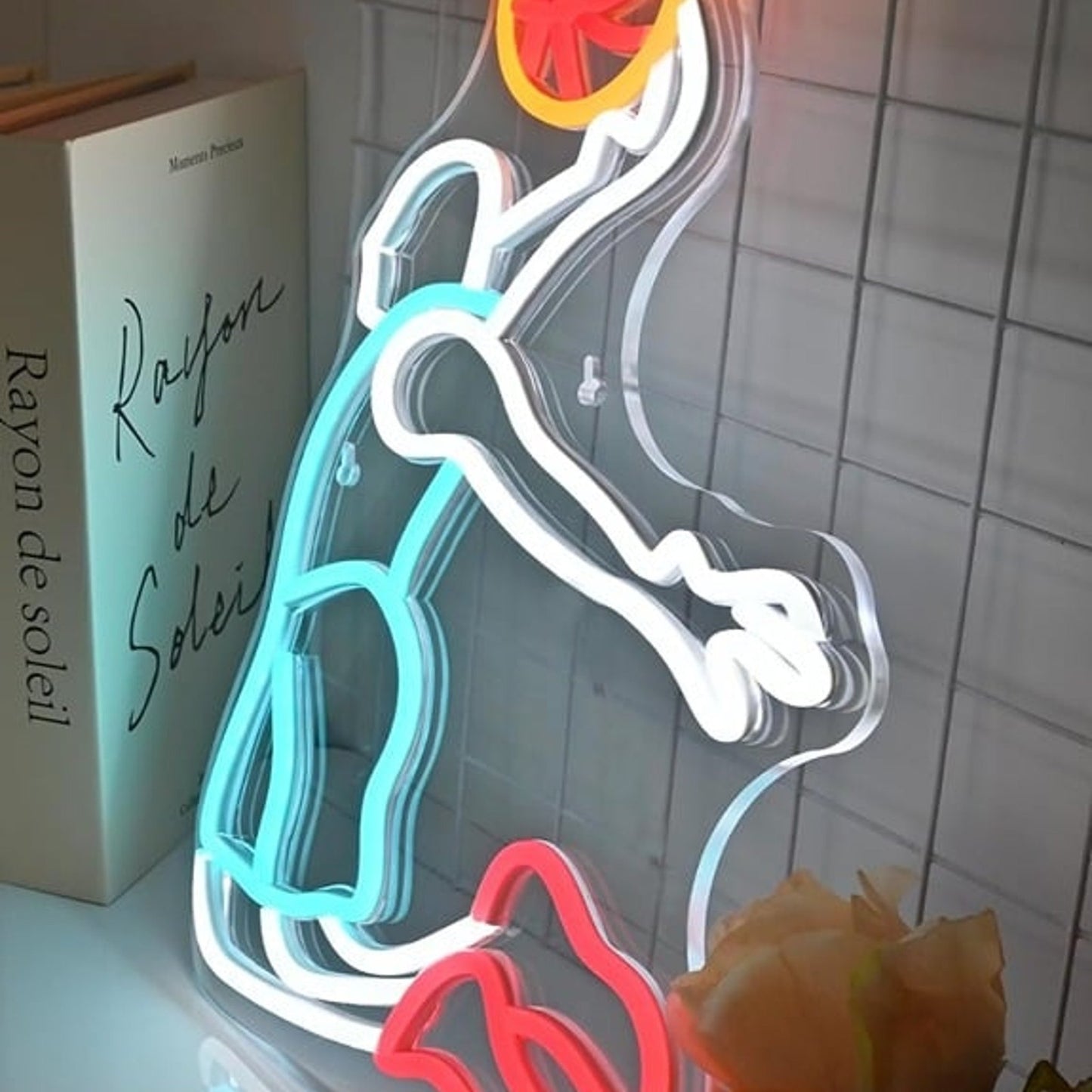 Fun Bright Basketball Dunking Man LED Night Light NBA Room Wall Sport Decor