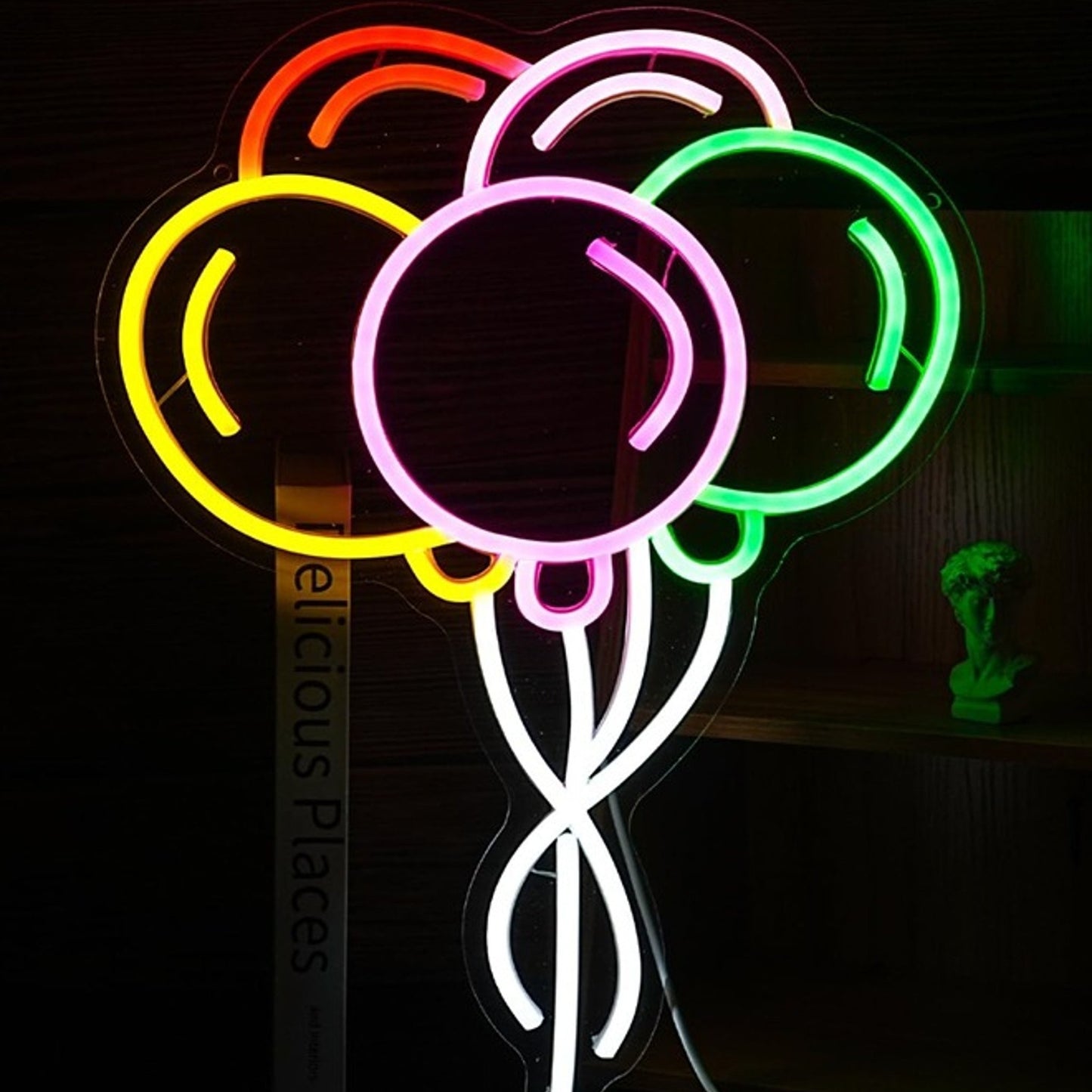 Fun Bright Colorful Balloons LED Night Light Room Wall Decorations
