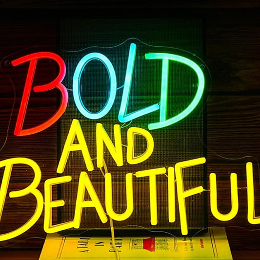 Lovely Bright Colorful “Bold and Beautiful” LED Night Light Room Wall Decoration