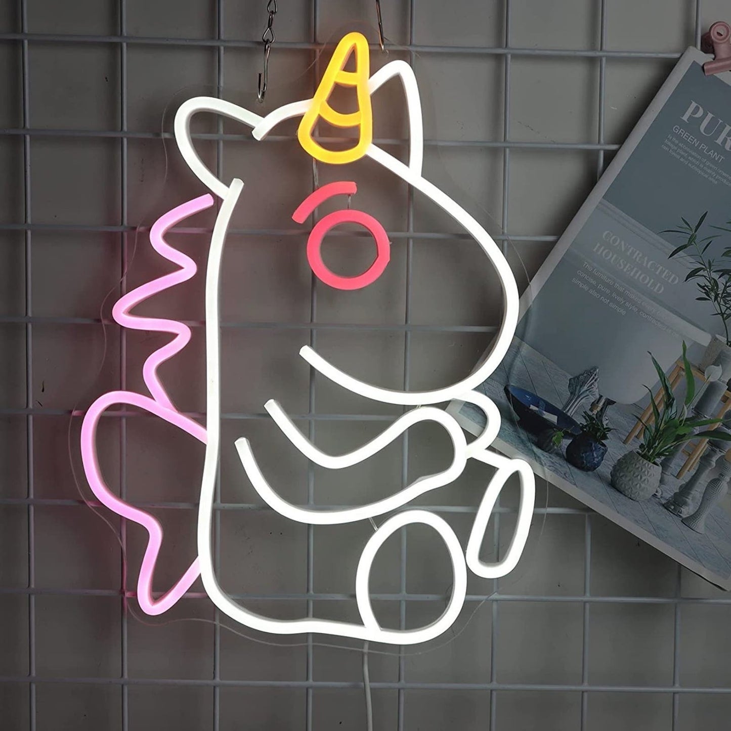Super Adorable Cute Pink Unicorn Fairy LED Night Light Room Wall Decoration