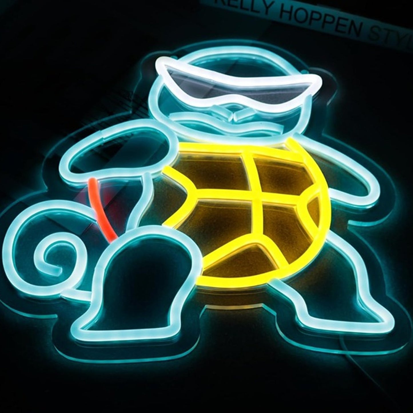 Fun Bright Blue CoolTurtle LED Night Light Pokemon Anime Decoration