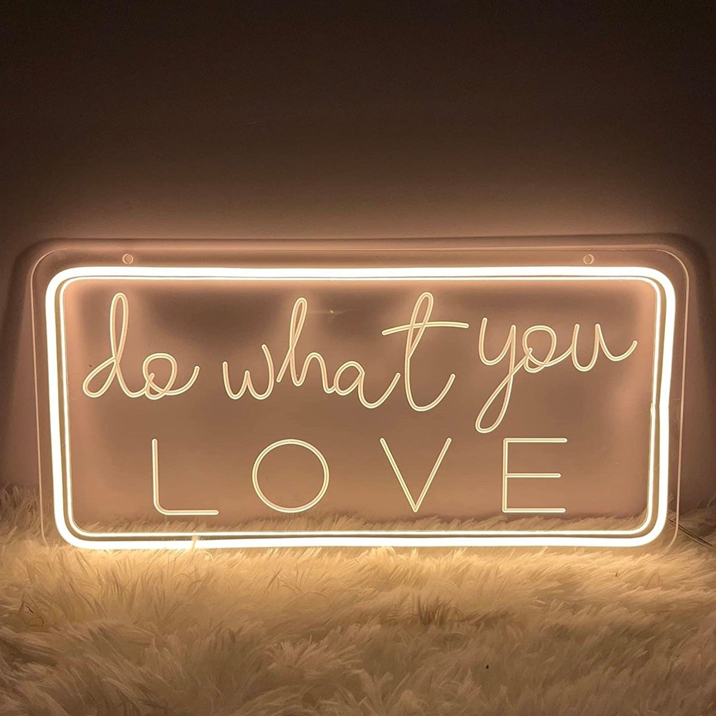 Adorable & Empowering “Do What You Love” LED Night Light Sign Room Wall Decorati