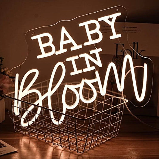 Lovely Warm Bright “Baby in Bloom” LED Night Light Room Wall Decoration
