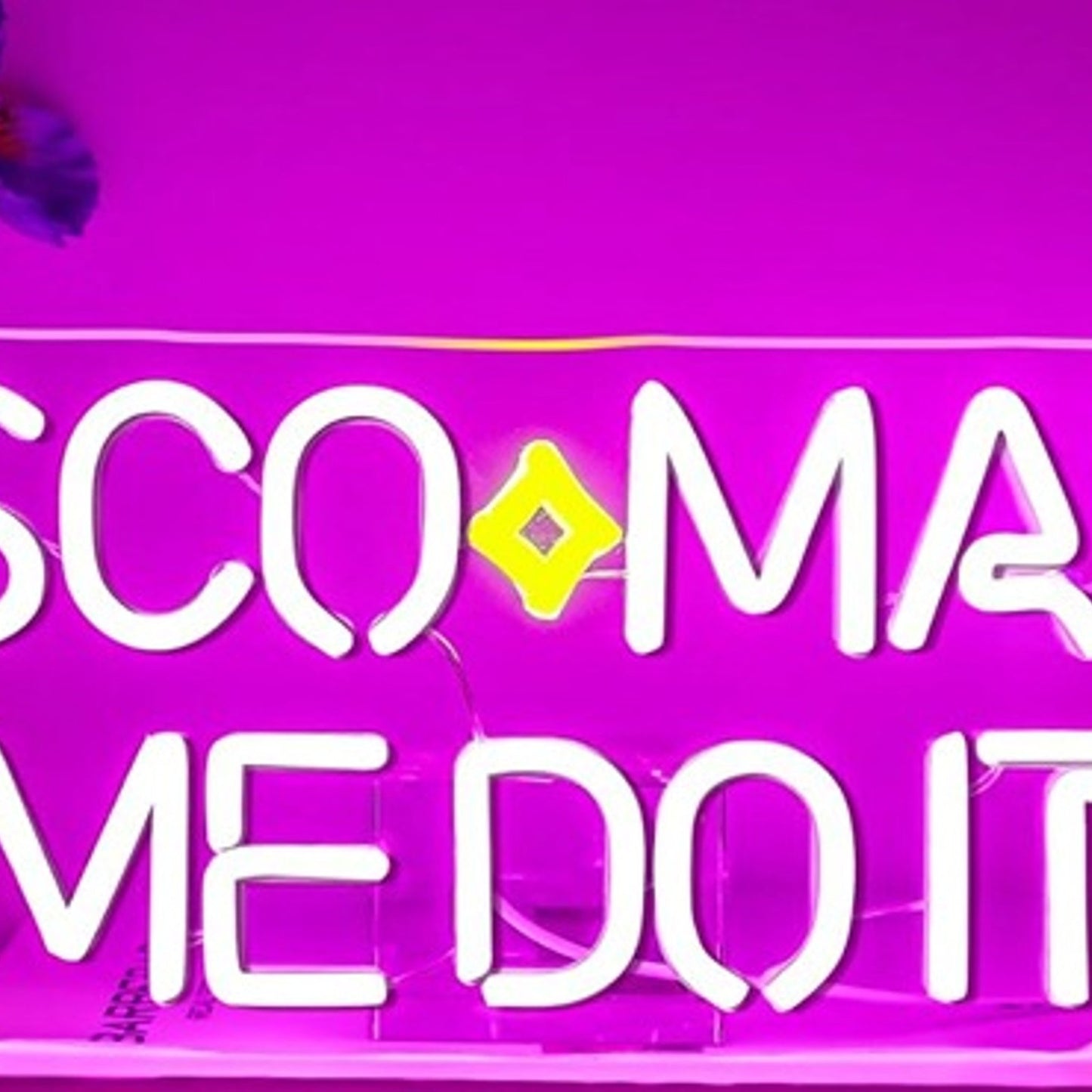 Fun Bright Pink “Disco Made Me Do It” LED Night Light Party Decoration
