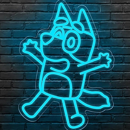 Fun Bright Bluey the Dog LED Night Light Room Wall Decor