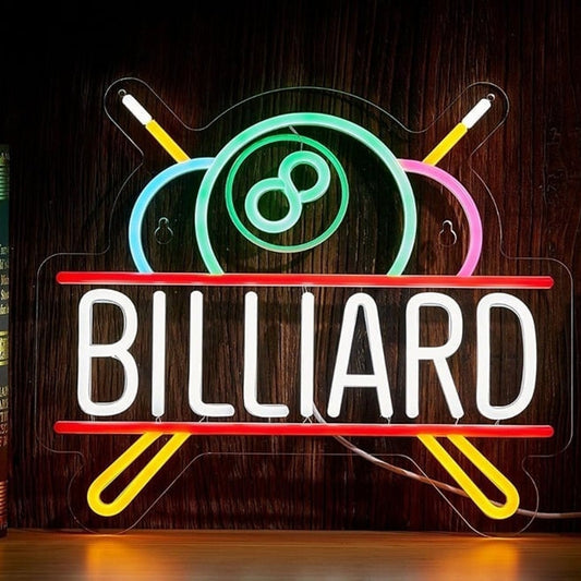 Fun Bright Colorful Billiard Pool Ball & Sticks LED Night Light Game Room Decor