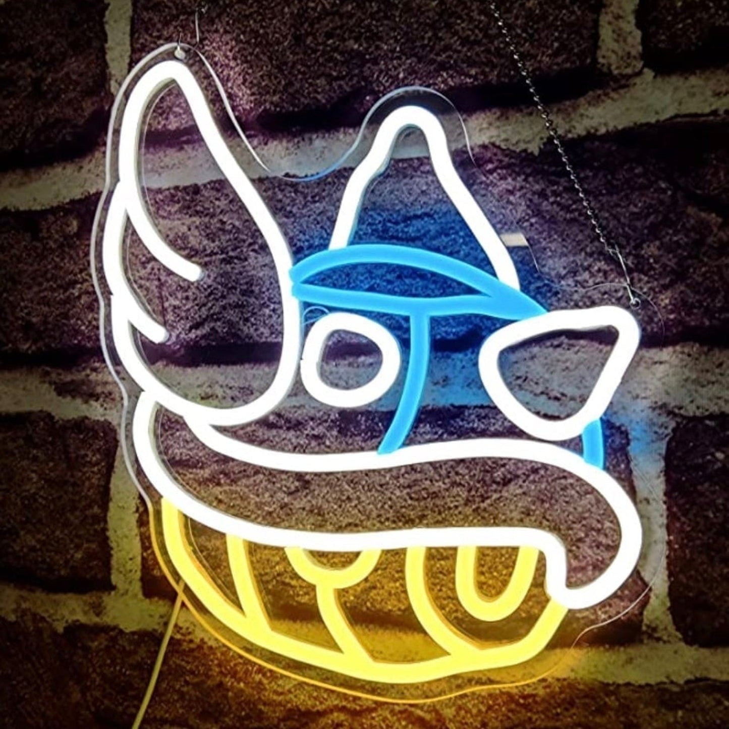 Fun Bright Blue Spiky Wing Koopa Shell LED Light Super Mario Video Game Decor