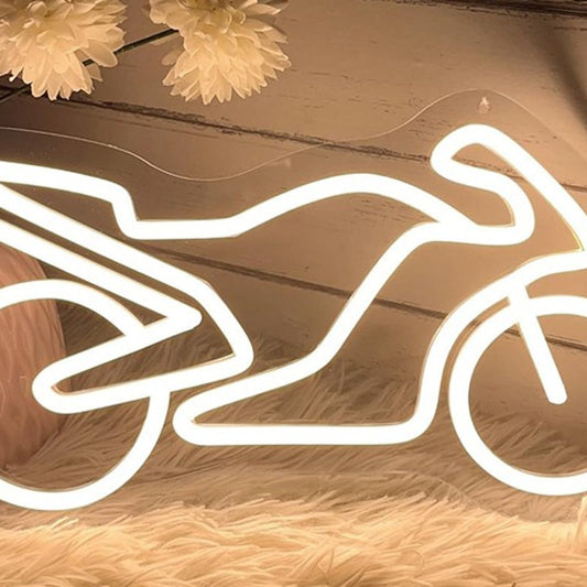 Cool Bright Warm Motorcycle LED Night Light Room Wall Decor