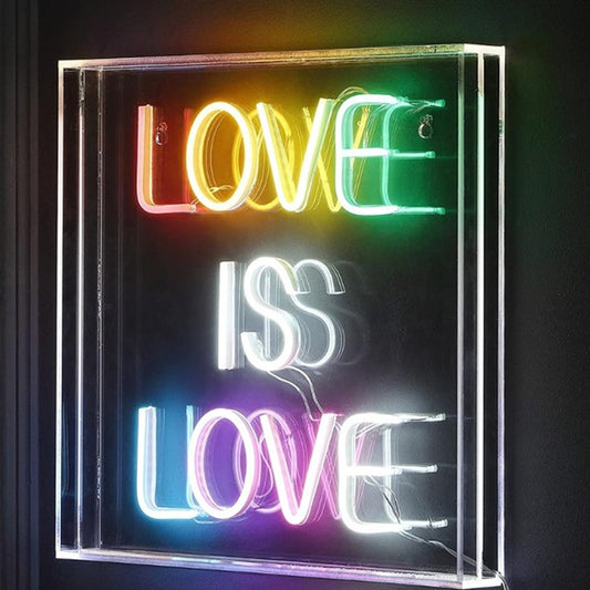 Lovely Bright Rainbow Love is Love LED Night Light Room Wall Decoration