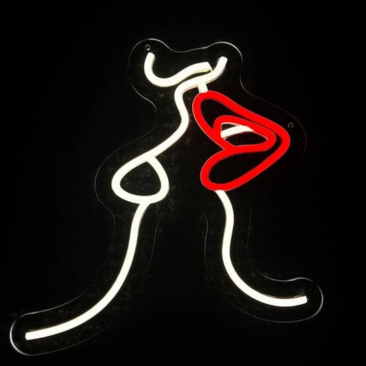 Romantic Bright Red Lipstick LED Night Light Rom WalL Decoration