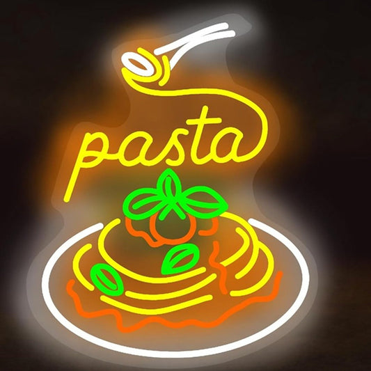 Vivid Bright Tasty Italian Pasta LED Night Light Restaurant Room Wall Decoration