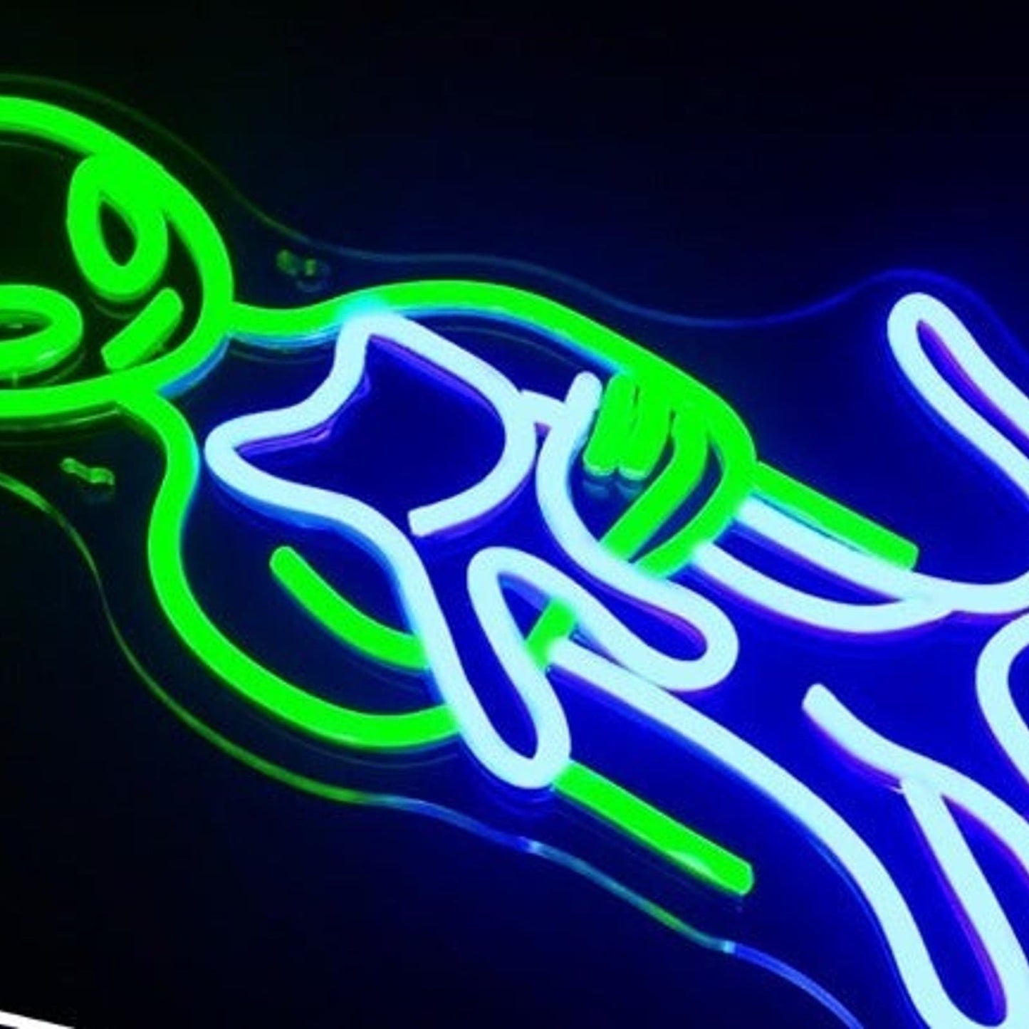 Fun Bright Alien Holding a Cat LED Night Light Room Wall Decor