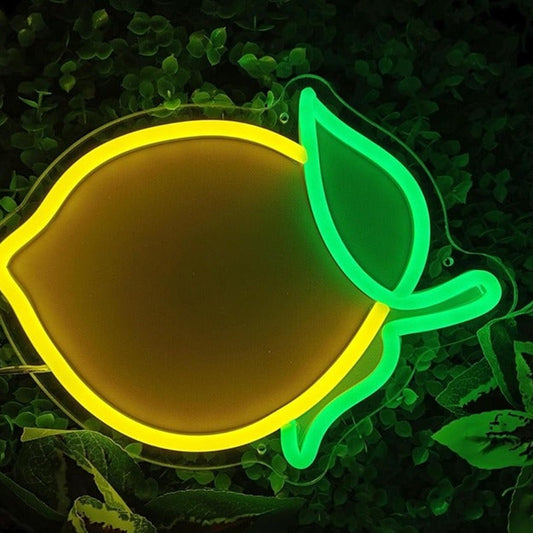 Lovely Bright Yellow Plump Lemon LED Night Light Room Wall Decoration