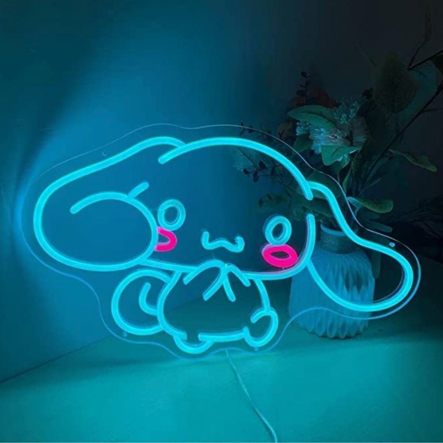Super Cute Bright Blue Cinnamoroll LED Night Light Room Wall Anime Decoration