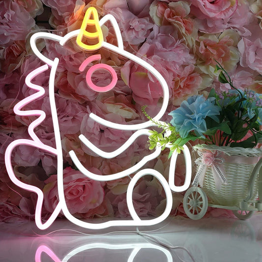 Super Adorable Cute Pink Unicorn Fairy LED Night Light Room Wall Decoration